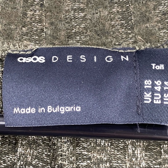 Asos Design Women's Tall Tie Waist Brushed Rib Mini Dress - 14 - Picture 5 of 7